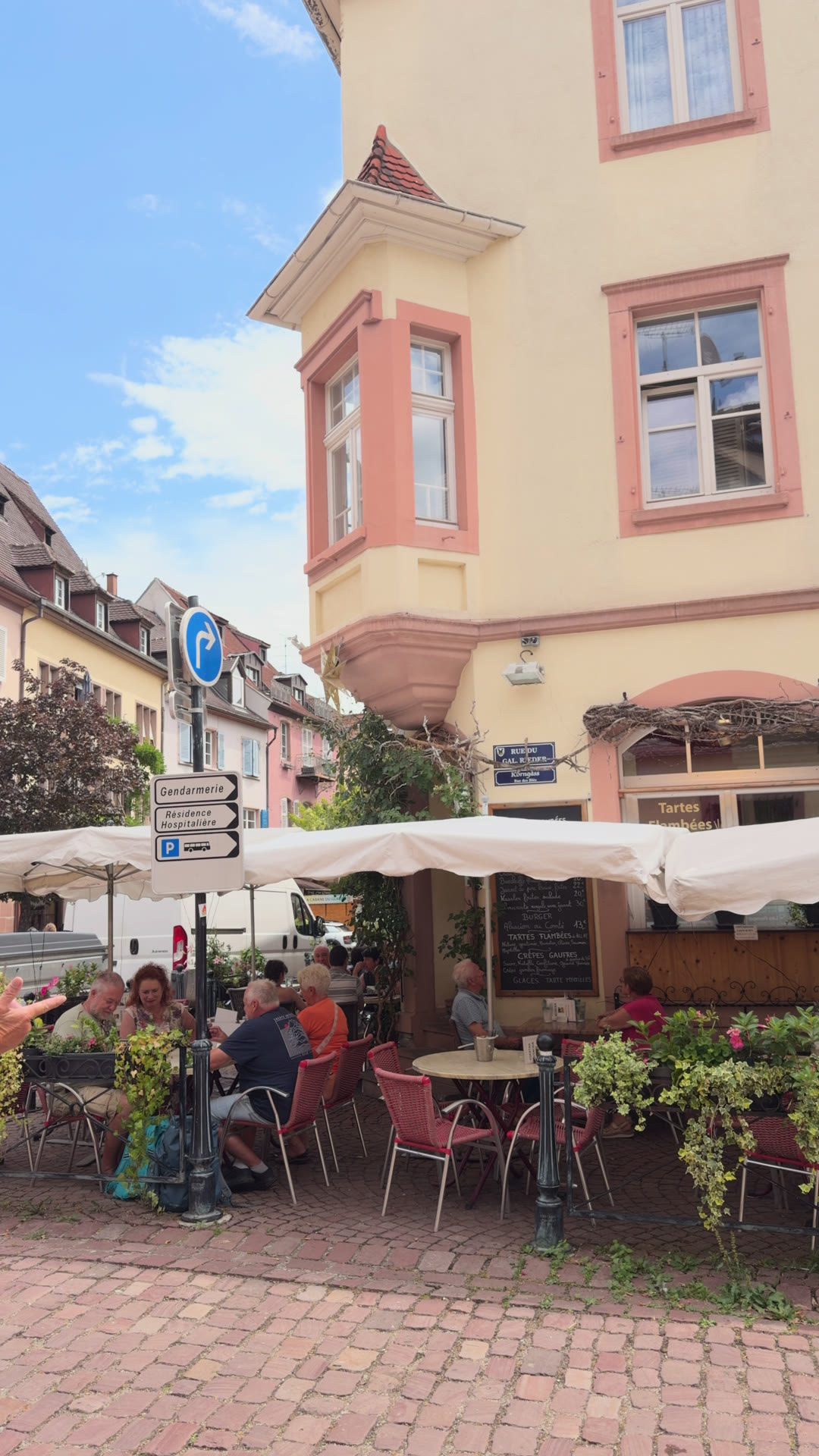 La terrasse du Kaysers'Bier à Kaysersberg